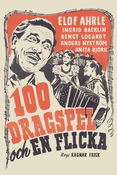 Póster de 100 dragspel och en flicka