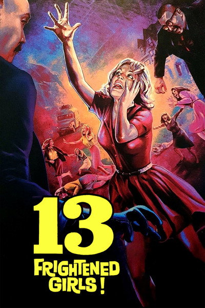 Póster de 13 chicas aterrorizadas