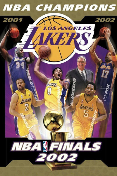 Póster de 2001-2002 Los Angeles Lakers NBA Champions