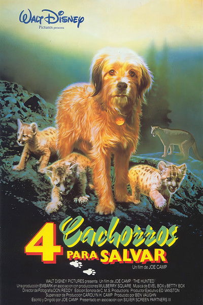 Póster de 4 cachorros para salvar