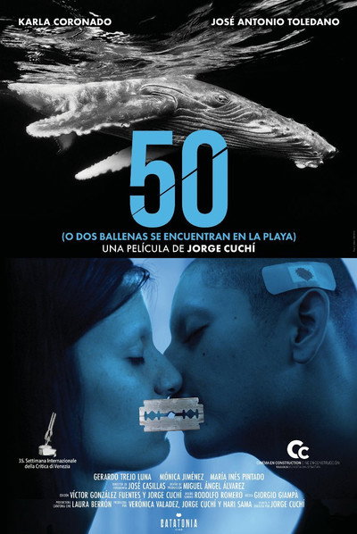 Póster de 50 or Two Whales Meet on the Beach