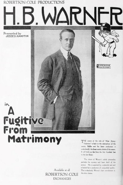 Póster de A Fugitive from Matrimony