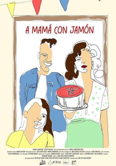 Póster de A mamá con jamón