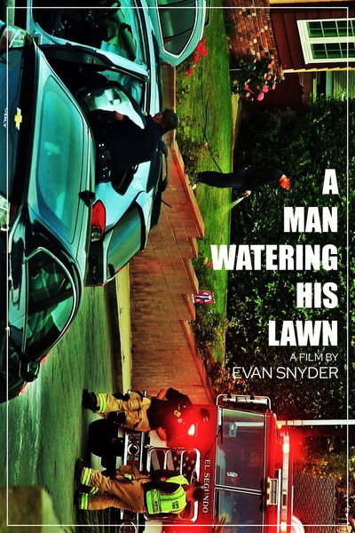 Póster de A Man Watering His Lawn