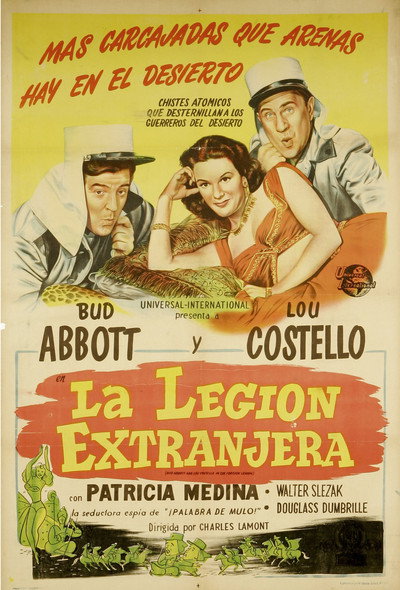 Póster de Abbott y Costello en la legión extranjera
