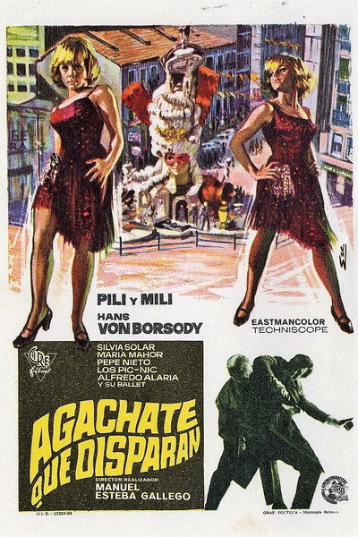 Póster de Agáchate, que disparan