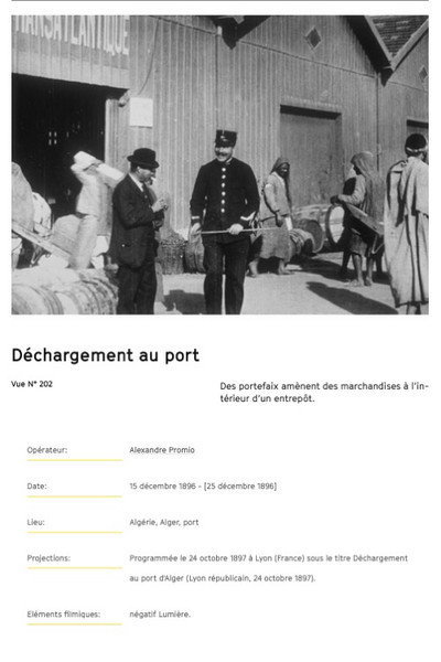 Póster de Alger: déchargement au port