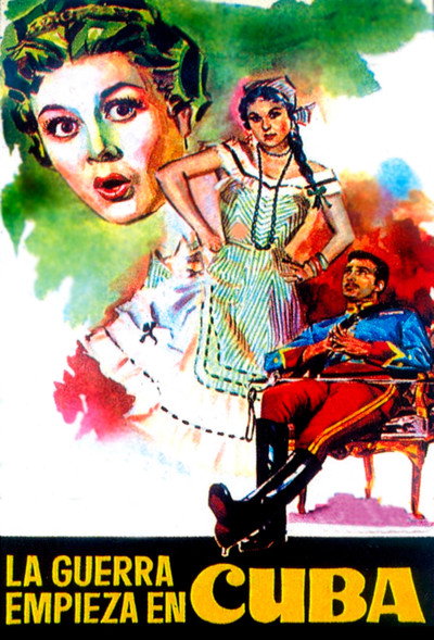 Póster de Amores encontrados (La guerra empieza en Cuba)