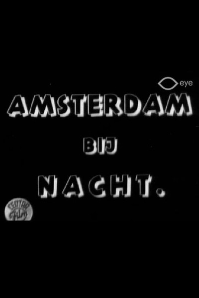 Póster de Amsterdam bij nacht