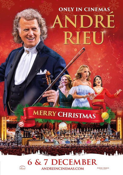 Póster de André Rieu en su concierto de Navidad 2025, «Feliz Navidad»