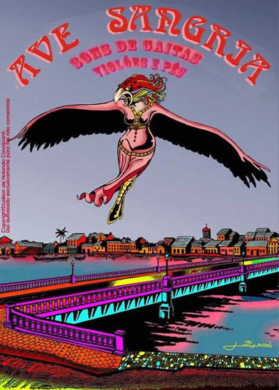 Póster de Ave Sangria - Sons de Gaitas, Violões e Pés