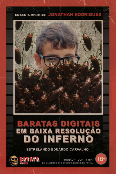 Póster de Baratas Digitais em Baixa Resolução do Inferno