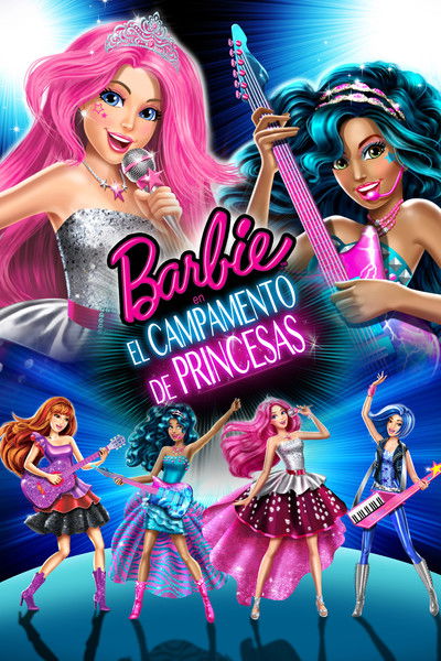 Póster de Barbie en el campamento de princesas