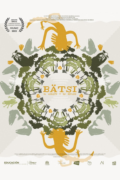Póster de Batsi, el ajolote y su reflejo