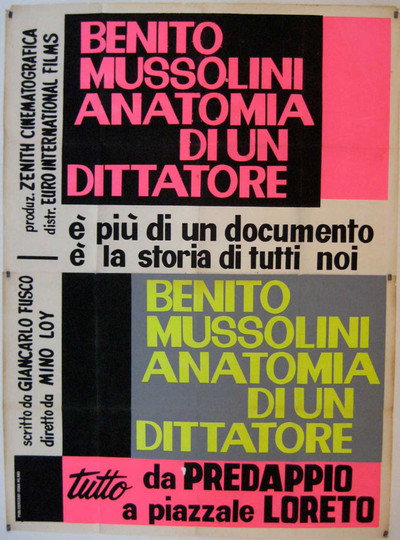 Póster de Benito Mussolini: anatomia di un dittatore