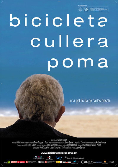 Póster de Bicicleta, cuchara, manzana