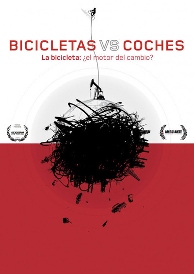 Póster de Bicicletas vs coches