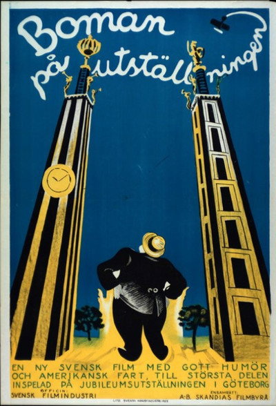 Póster de Boman på utställningen