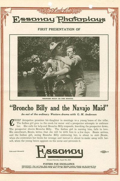 Póster de Broncho Billy and the Navajo Maid