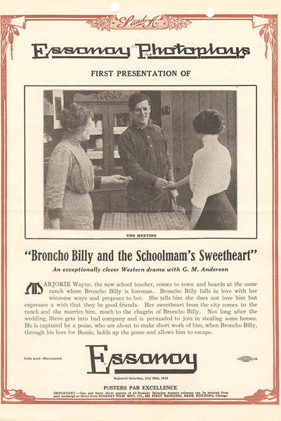 Póster de Broncho Billy and the Schoolmam's Sweetheart