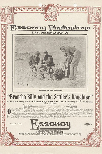 Póster de Broncho Billy and the Settler's Daughter