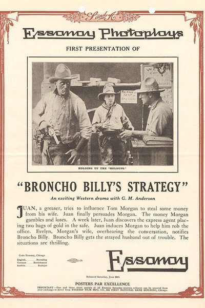 Póster de Broncho Billy's Strategy