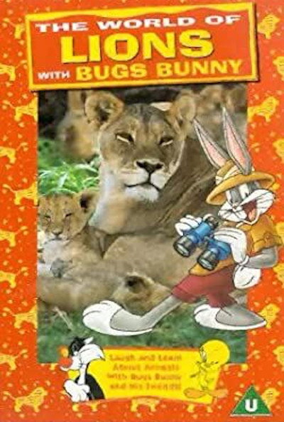 Póster de Bugs Bunny en el mundo de los leones