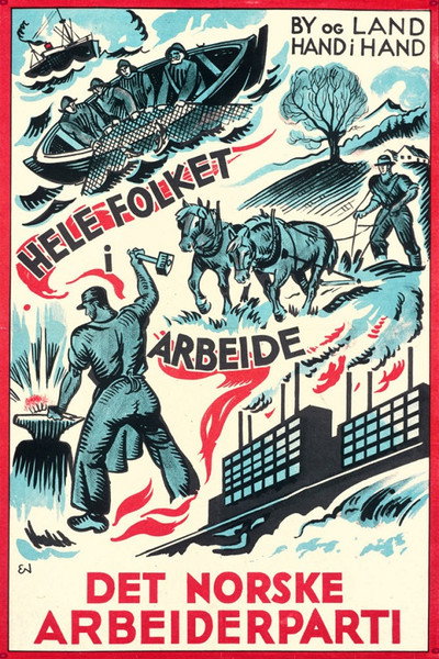 Póster de By og land hand i hand