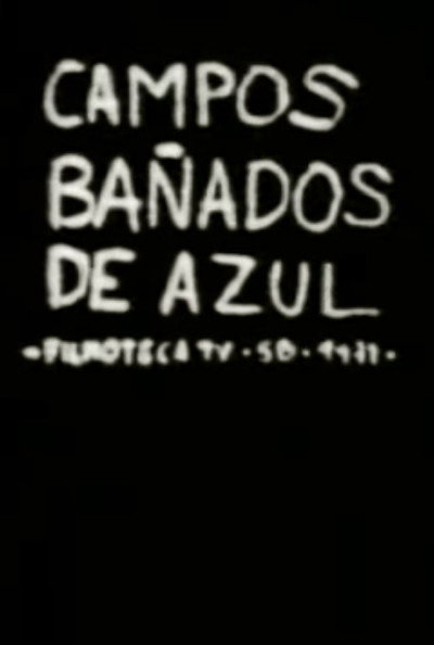 Póster de Campos bañados de azul