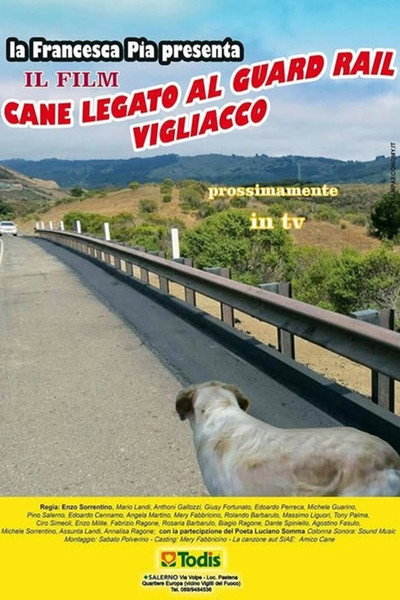 Póster de Cane legato al guard rail vigliacco