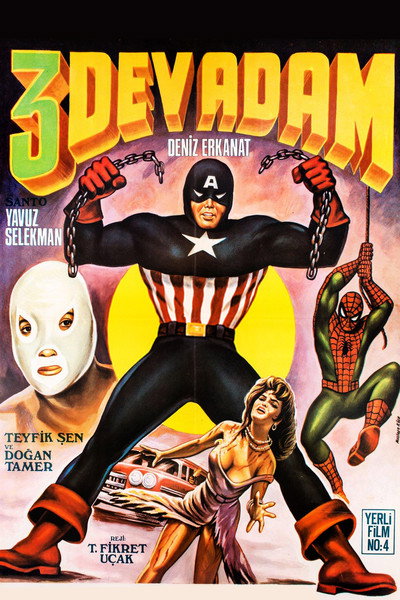 Póster de Capitán América y El Santo contra Spiderman