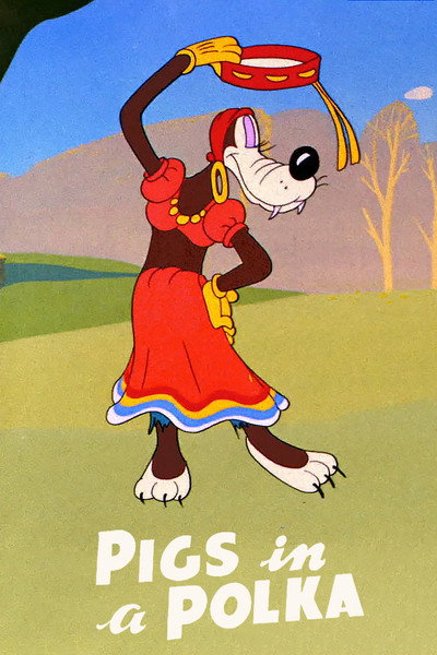 Póster de Cerdos en una polka