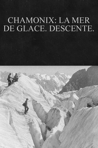 Póster de Chamonix : la mer de glace. Descente.