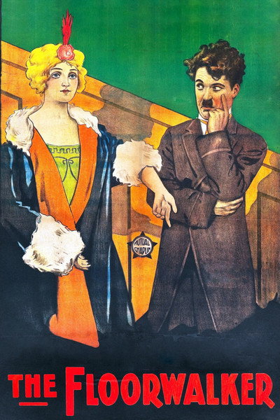 Póster de Charlot en el bazar