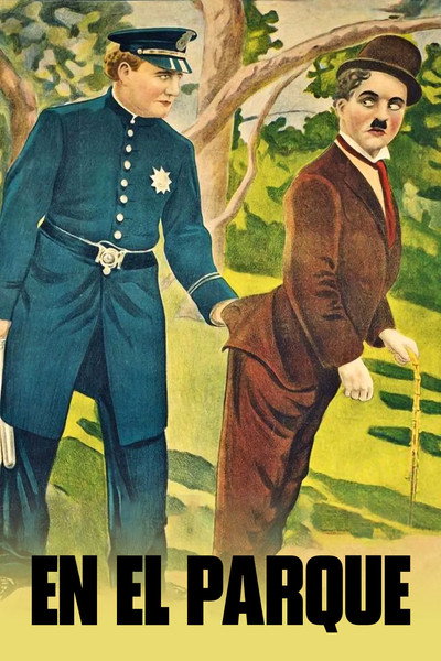 Póster de Charlot en el parque