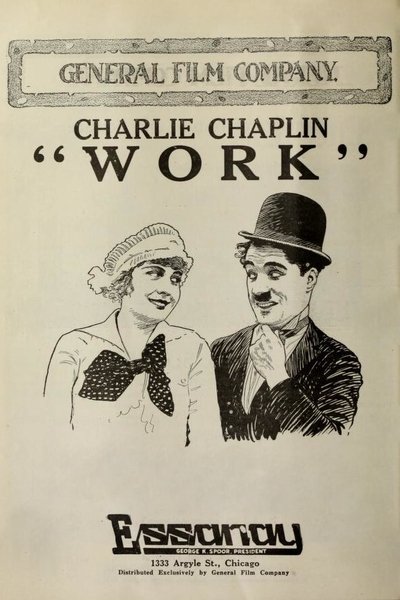 Póster de Charlot trabaja