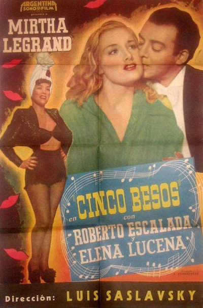 Póster de Cinco besos