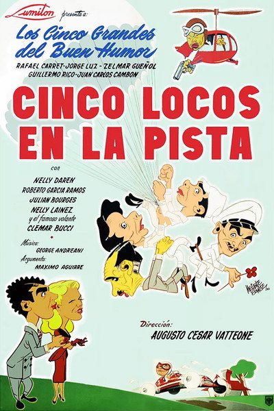 Póster de Cinco locos en la pista