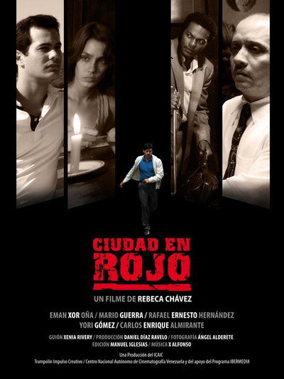 Póster de Ciudad en rojo
