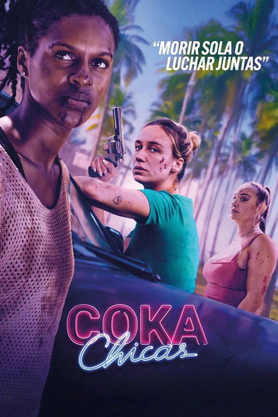 Póster de Coca Chicas. Atrapadas en el Caribe