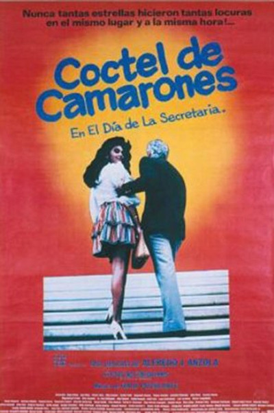 Póster de Cóctel de camarones, en el día de la secretaria