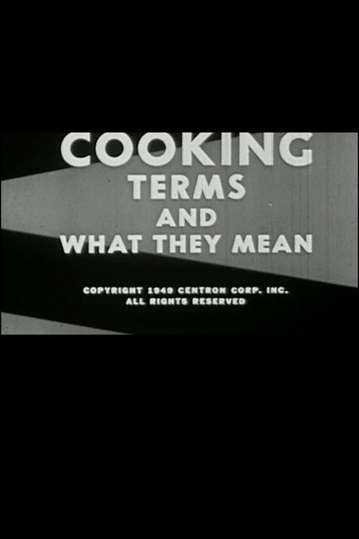 Póster de Cooking: Terms and What They Mean