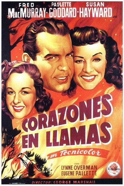 Póster de Corazones en llamas