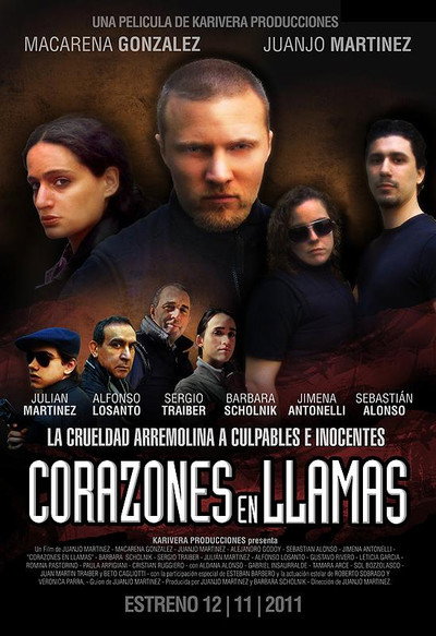 Póster de Corazones en llamas