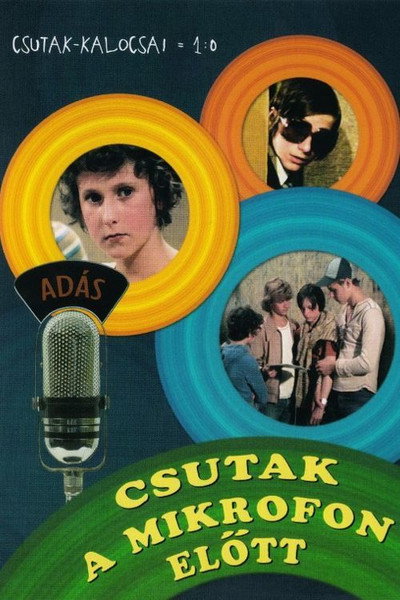 Póster de Csutak a mikrofon elött