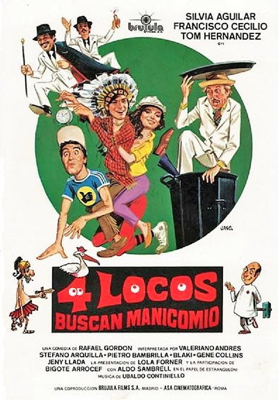 Póster de Cuatro locos buscan manicomio
