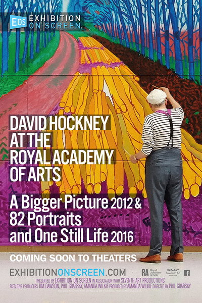 Póster de David Hockney en la Royal Academy of Arts