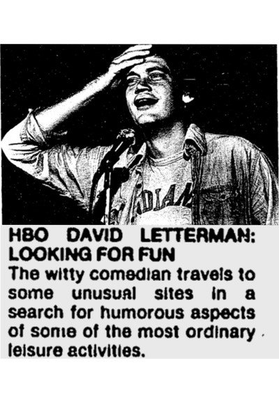 Póster de David Letterman: Looking for Fun
