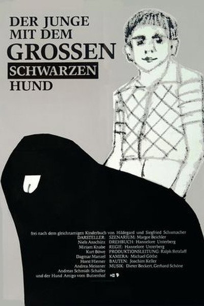 Póster de Der Junge mit dem großen schwarzen Hund
