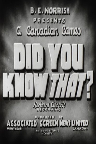 Póster de Did You Know That?